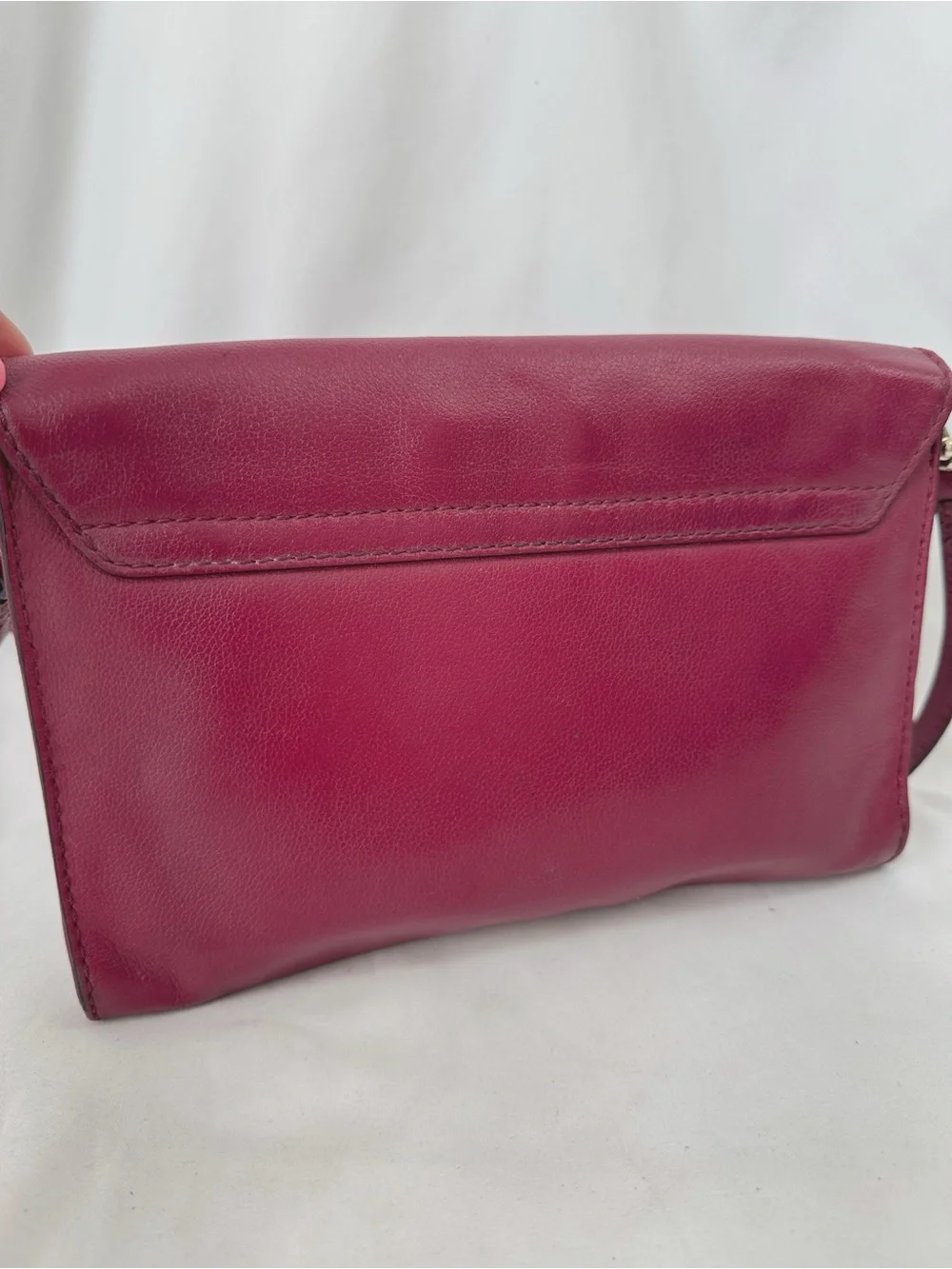 Kate Spade New York Allen Street Neil crossbody bag, burgundy pebbled leather